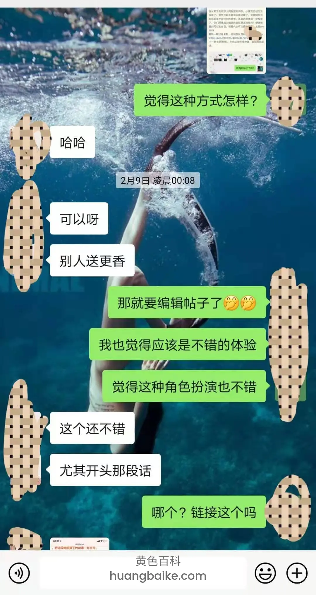 聊天记录截图 觉得这种方式角色扮演也不错