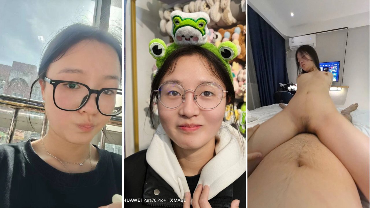 穿着格式情趣内衣在酒店跟男友啪啪 完美露脸皮肤白皙小穴很粉嫩 一点点阴毛 平时带着厚厚的眼镜完全看不出私下这么浪 简直就是小淫娃 各种姿势无套内射