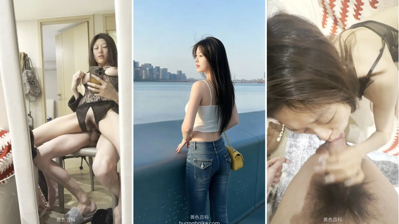 穿上情趣内衣身材非常诱人，八字吊钟奶柔软的像海绵一样，真的太顶了