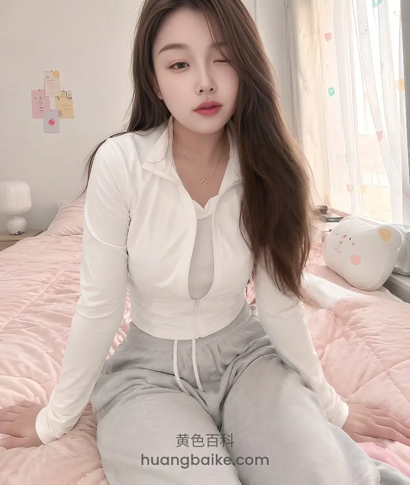 卧室床上坐着看镜头