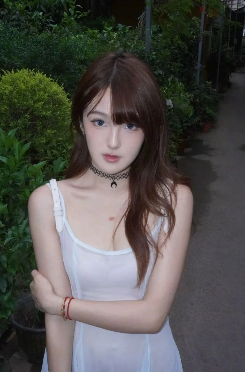 高颜值网红baby趴在床上近距离看着镜头，嘴巴微张表情诱人，手里拿着彩色假鸡巴