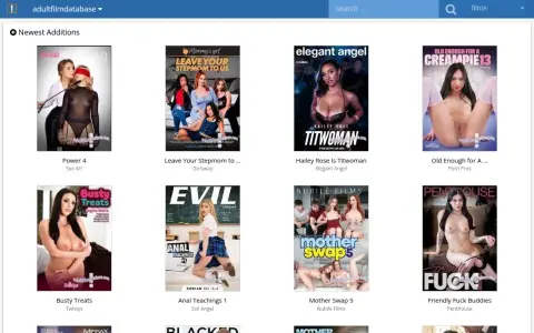 Adult Film Database 首页截图