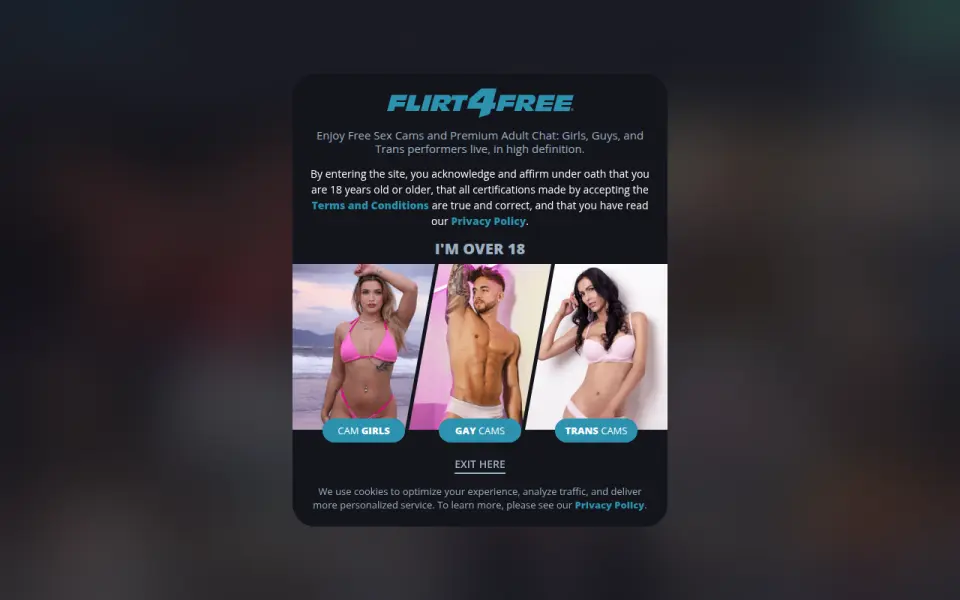Flirt4Free 首页截图