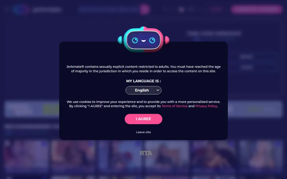 Jerkmate 首页截图