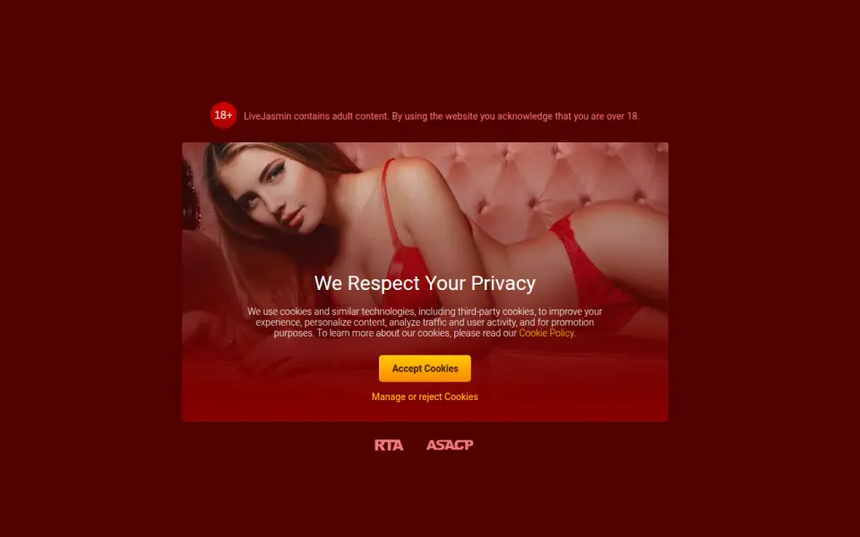 LiveJasmin 首页截图