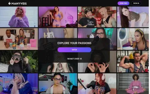ManyVids 首页截图