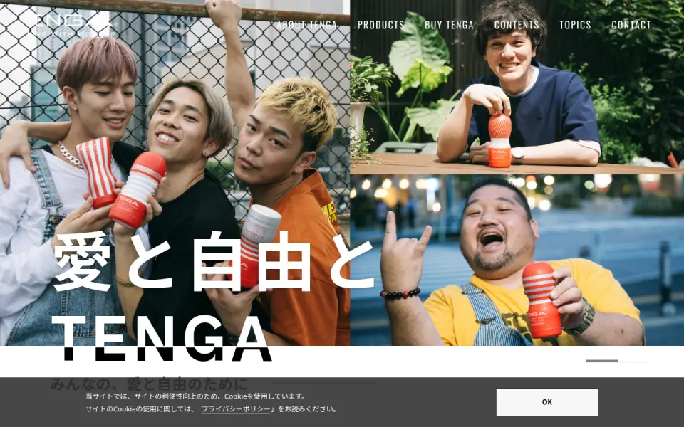 TENGA 首页截图