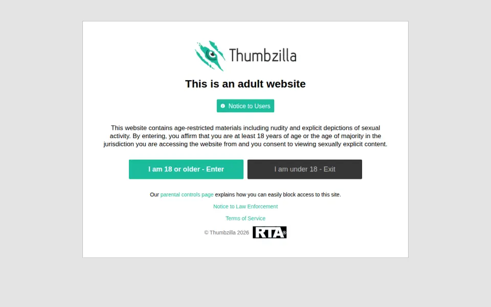Thumbzilla 首页截图